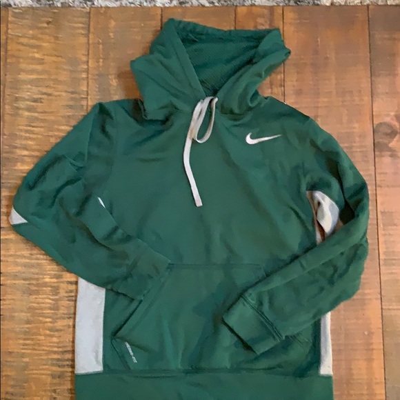 green nike dri fit hoodie